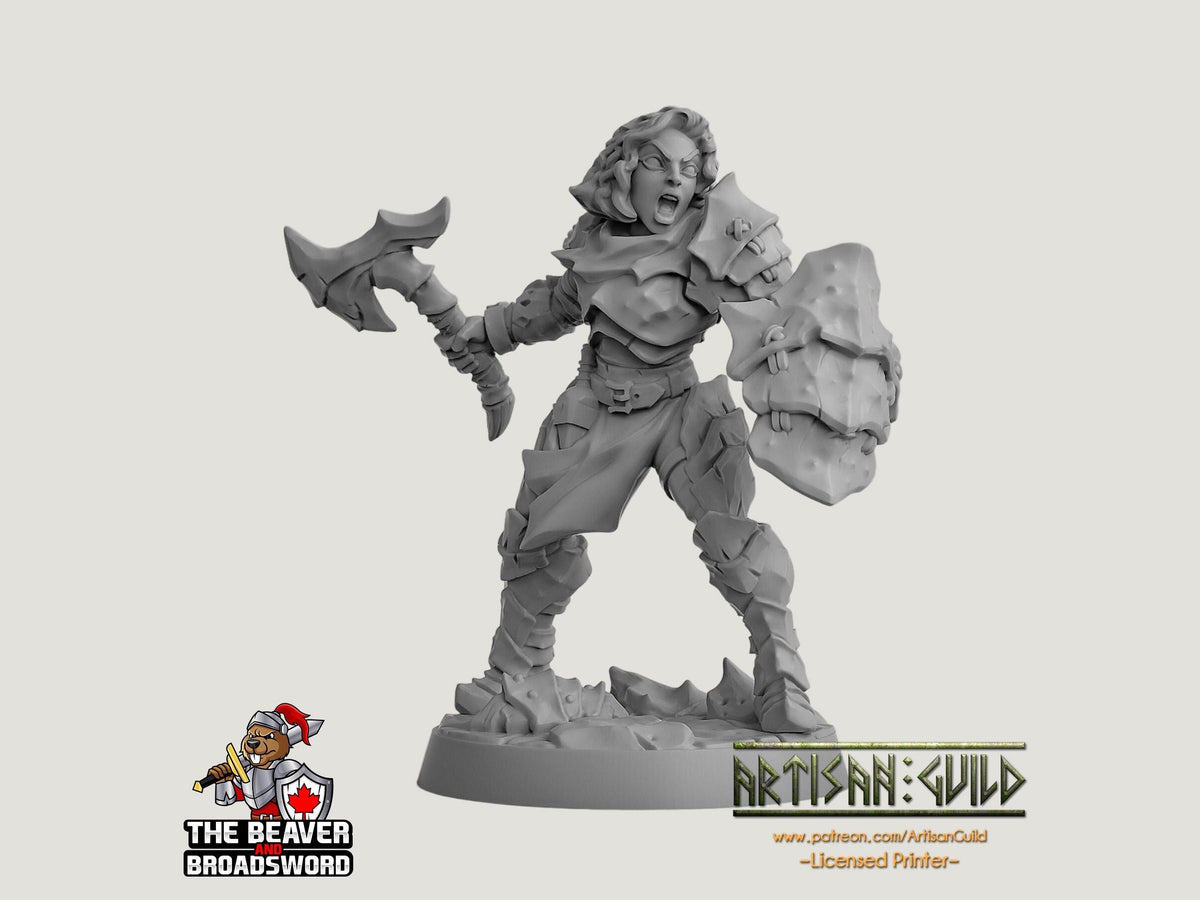 Scourgeland Survivor E dnd mini - Dungeons and Dragons | Female | Fighter | Barbarian| Human 5e Fantasy  Pathfinder 2e 5e Tabletop Mini RPG-1