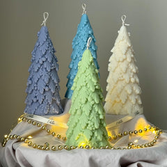 Large Christmas Tree Candle: Hand Poured Soy Wax Festive Decor-1