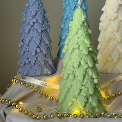 Large Christmas Tree Candle: Hand Poured Soy Wax Festive Decor-2