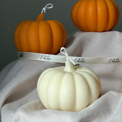 Handmade Pumpkin Soy Wax Candle: Autumn Decor Gift-3
