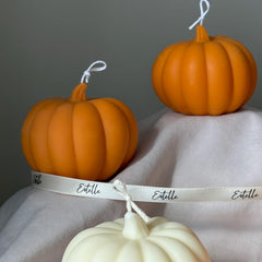 Handmade Pumpkin Soy Wax Candle: Autumn Decor Gift-4
