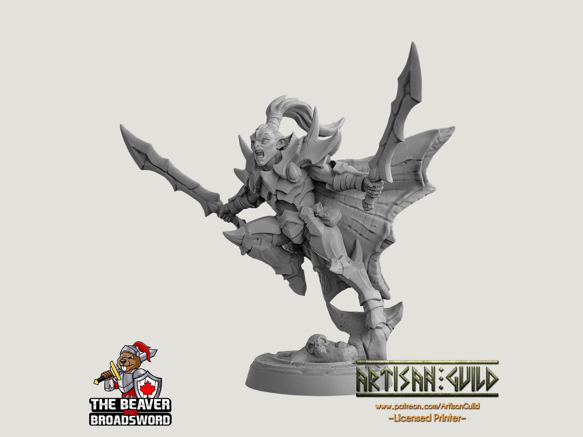 Khaladas Soulsplitter DnD mini - Dungeons and Dragons | Female | Fighter | Paldin Cleric | Elf Drow DnD 5e Fantasy Pathfinder 2e 5e Tabletop