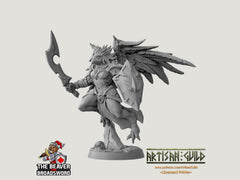 Aarakocra C Paladin Cleric Fighter premium DnD mini - High Quality Resin Printed 28mm 32mm Tabletop Miniature, Tough, Durable, Figurine-1