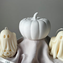 Pumpkin Jar Soy Wax Candle: Handmade Jesmonite Autumn Decor-3