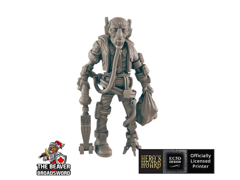 Sci-fi Amputee Traveler mini - EC3D | Legion | Cyberpunk | Starfinder | Futuristic | Cybernetic | Male | VR | Sci-Fi | 28mm | 32mm Infinity-1