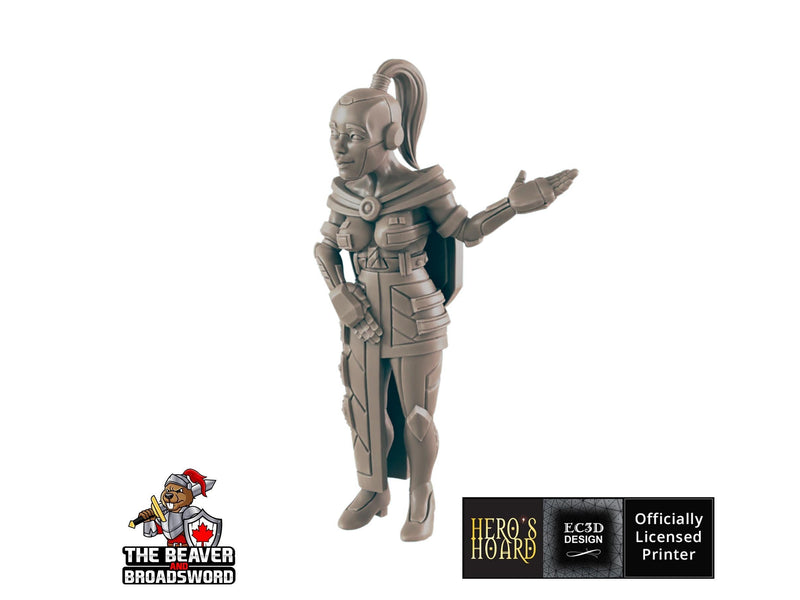 Android Server Sci-fi Mini - EC3D | Legion | Cyberpunk | Starfinder | Scifi | Futuristic | Cybernetic | Female | VR |  28mm | 32mm Infinity-1