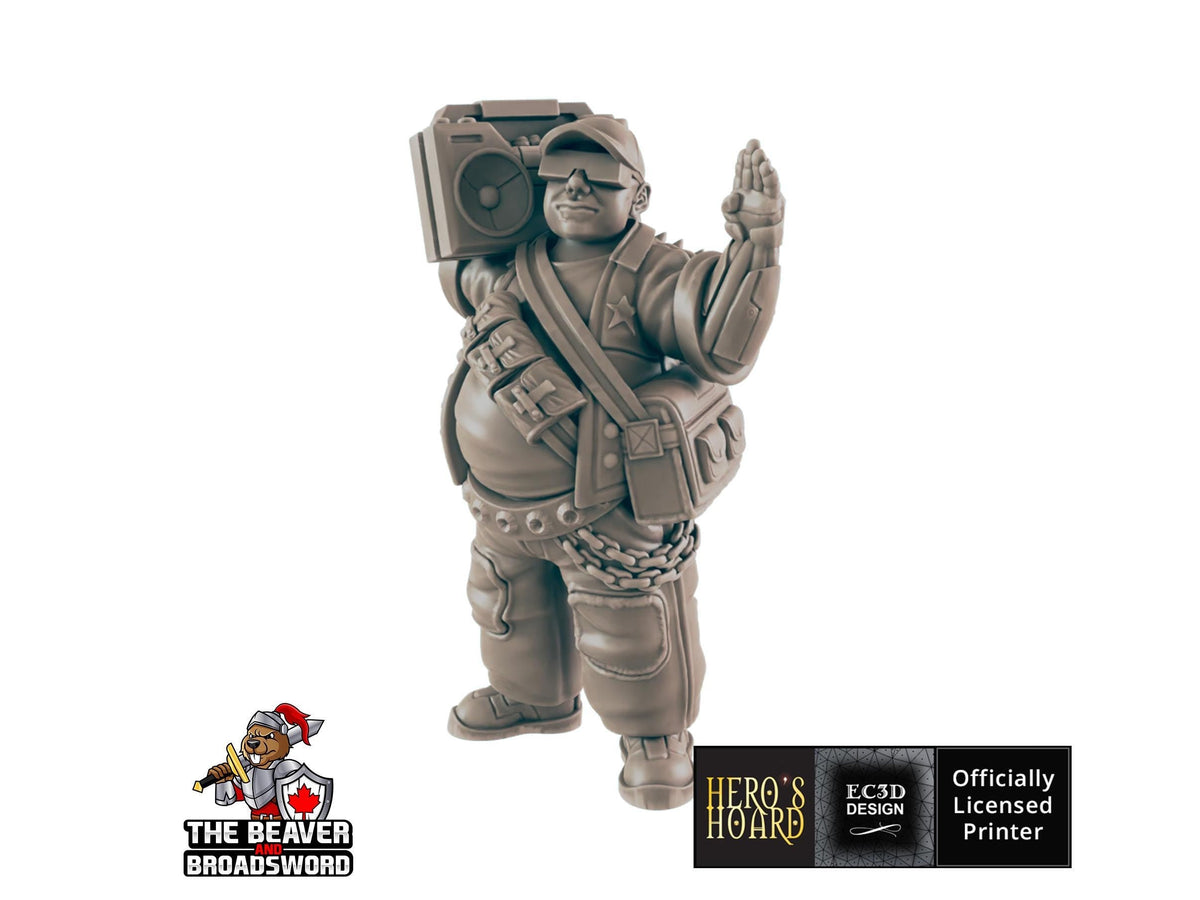 Boombox Guy Sci-fi Mini - EC3D | Legion | Cyberpunk | Starfinder | Scifi | Futuristic | Cybernetic | Male | VR |  28mm | 32mm Infinity-1