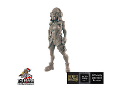 Bubblegum Sally Sci-fi Mini - EC3D | Legion | Cyberpunk | Starfinder | Scifi | Futuristic | Cybernetic | Female | VR |  28mm | 32mm Infinity-1