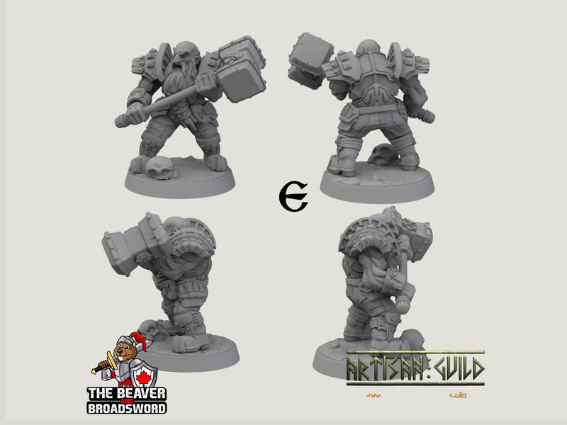Dwarven Defenders 6 mini set - Artisan Guild | DnD | Fighter | Barbarian | Dwarf | Cleric | Paladin | Pathfinder, TTRPG, Wargaming-7