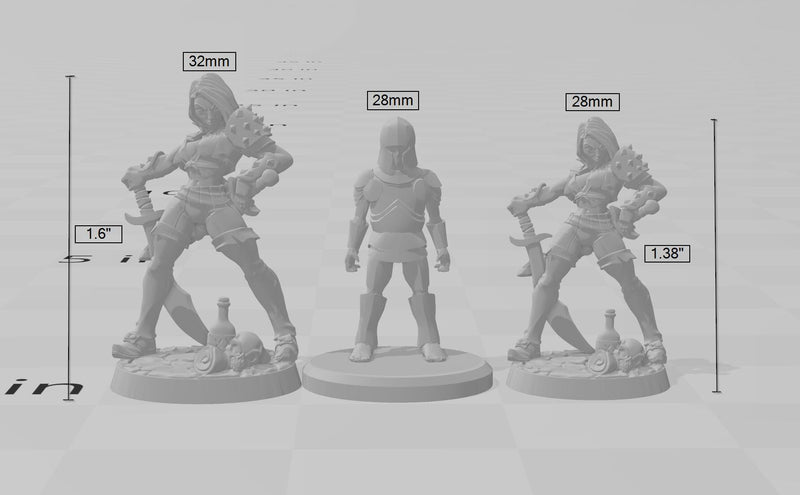 Aline the Bold dnd mini - Artisan Guild | Female | Human | Rogue | Pirate | 5e | Fantasy | Dungeons and Dragons | Tabletop | Mini | RPG-2