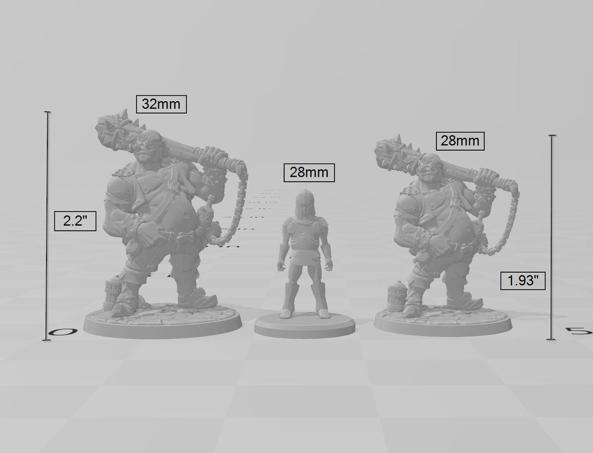 Dunn Half-Ogre dnd mini - Artisan Guild | Male | Giant | Rogue | Pirate 5e Fantasy  Dungeons and Dragons | Tabletop | Mini RPG | Pathfinder-2