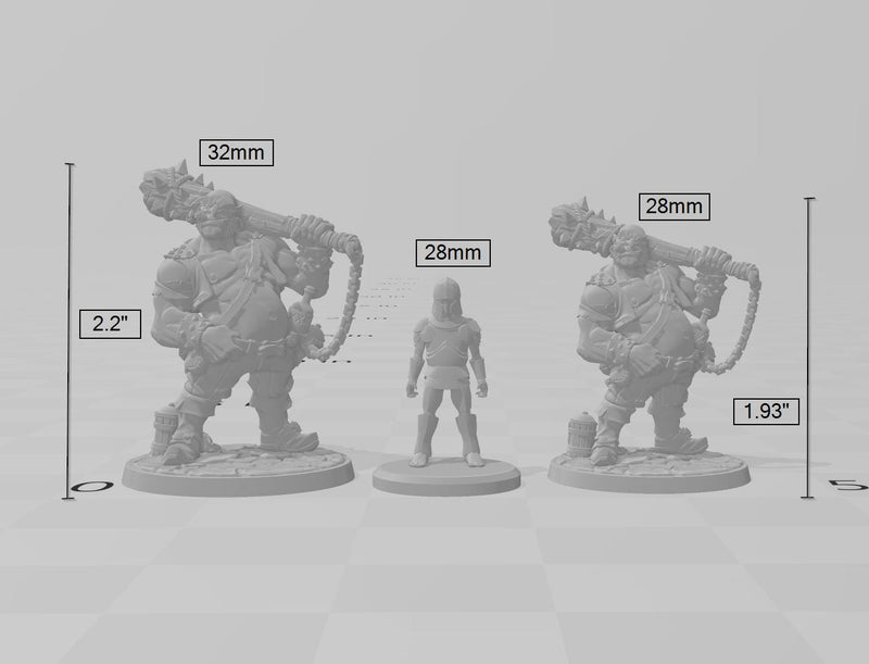 Dunn Half-Ogre dnd mini - Artisan Guild | Male | Giant | Rogue | Pirate 5e Fantasy  Dungeons and Dragons | Tabletop | Mini RPG | Pathfinder-2