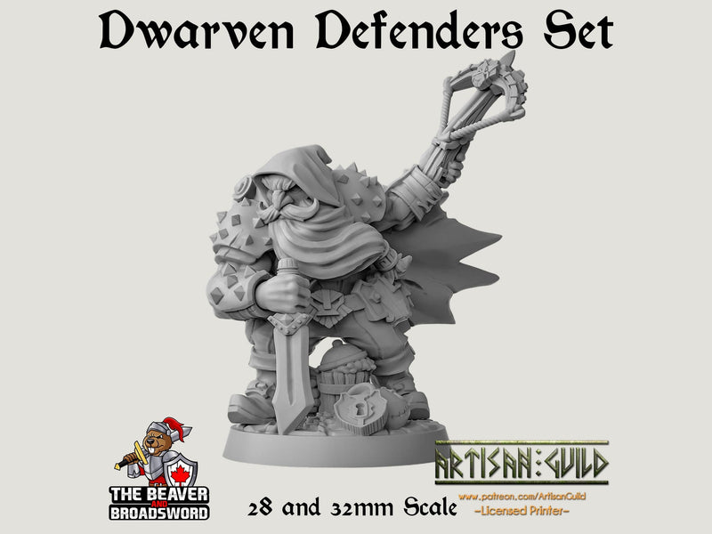 Dwarven Defenders 11 mini set - Artisan Guild | DnD | Fighter | Barbarian | Dwarf | Cleric | Paladin | Pathfinder, TTRPG, Wargaming-7