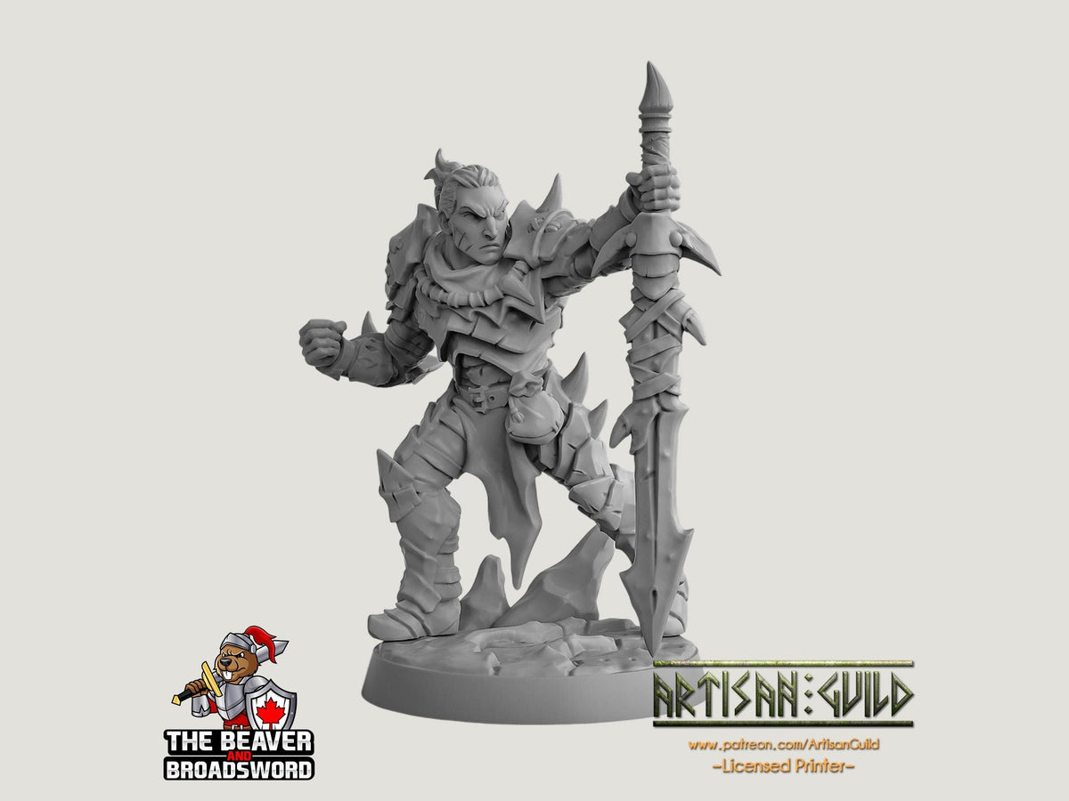 Scourgeland Survivor A dnd mini - Dungeons and Dragons | Male | Fighter | Barbarian | Human 5e Fantasy  Pathfinder 2e 5e Tabletop | Mini RPG-1