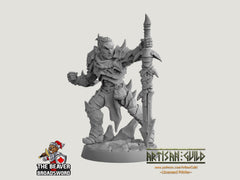 Scourgeland Survivor A dnd mini - Dungeons and Dragons | Male | Fighter | Barbarian | Human 5e Fantasy  Pathfinder 2e 5e Tabletop | Mini RPG-1