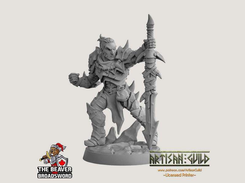 Scourgeland Survivor A dnd mini - Dungeons and Dragons | Male | Fighter | Barbarian | Human 5e Fantasy  Pathfinder 2e 5e Tabletop | Mini RPG-1