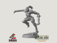 Scourgeland Survivor F dnd mini - Dungeons and Dragons | Female | Rogue | Barbarian| Human 5e Fantasy  Pathfinder 2e 5e Tabletop Mini RPG-1