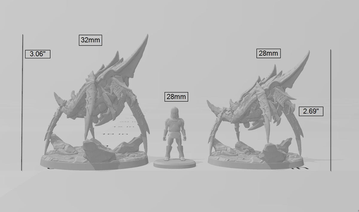 Battle-Prawn Zeek - Dungeons and Dragons | Monster | Desert | Sand | Chitin 5e Fantasy  Pathfinder 2e 5e Tabletop Mini RPG-2