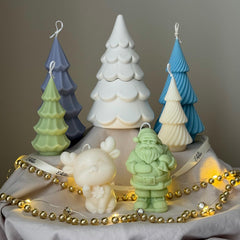 Christmas Tree Jar Soy Candle: Handmade Jesmonite Decor-1