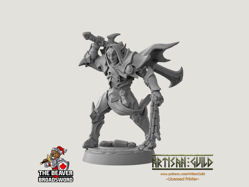 Ashen Alfar Inquisitor B - Dungeons and Dragons | Male | Fighter | Paldin Cleric | Elf Drow 5e Fantasy  Pathfinder 2e 5e Tabletop Mini DnD-1