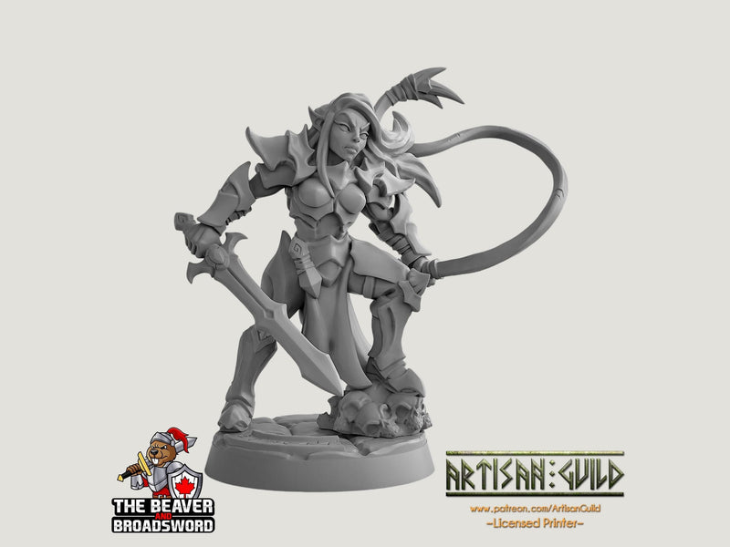 Ashen Alfar Inquisitor C - Dungeons and Dragons | Female | Fighter | Paldin Cleric | Elf Drow DnD 5e Fantasy  Pathfinder 2e 5e Tabletop Mini-1