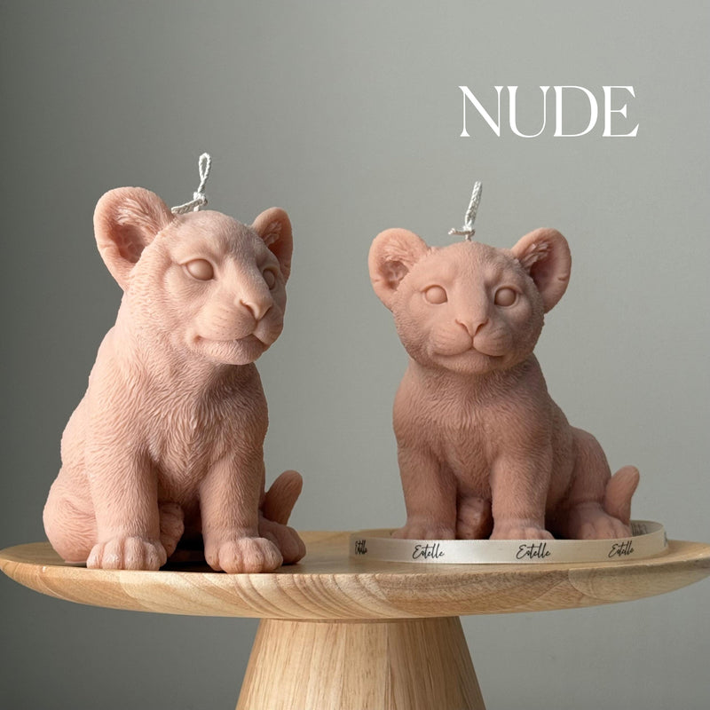 Handmade Lion Candle: Sculptural Soy Wax Animal Candle-2