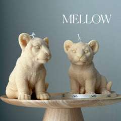 Handmade Lion Candle: Sculptural Soy Wax Animal Candle-4