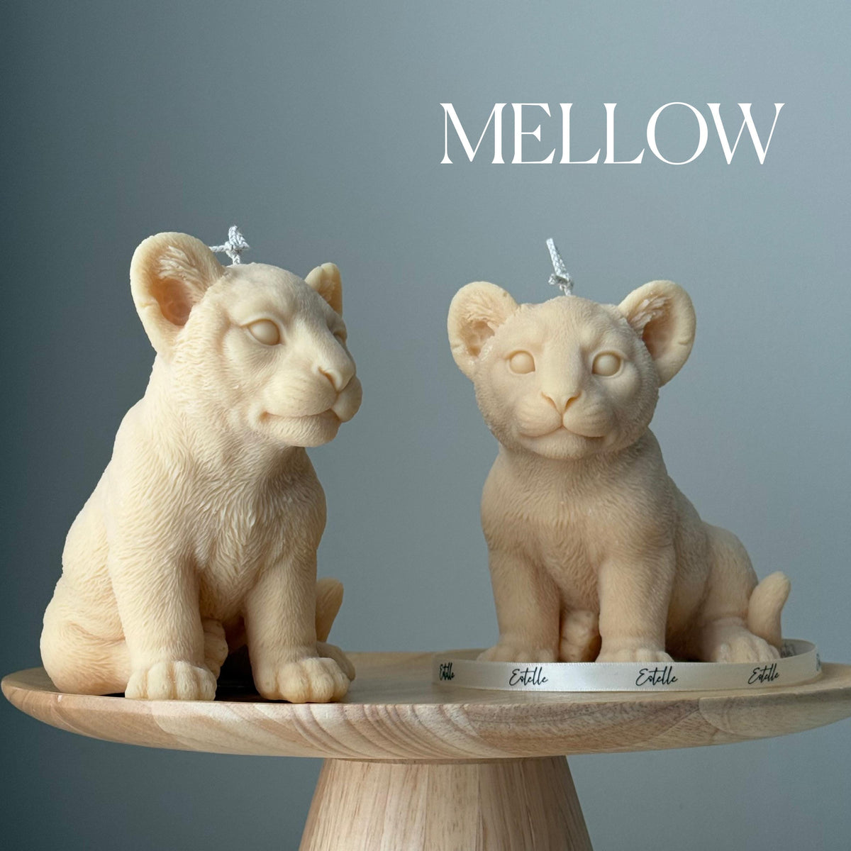 Handmade Lion Candle: Sculptural Soy Wax Animal Candle-4