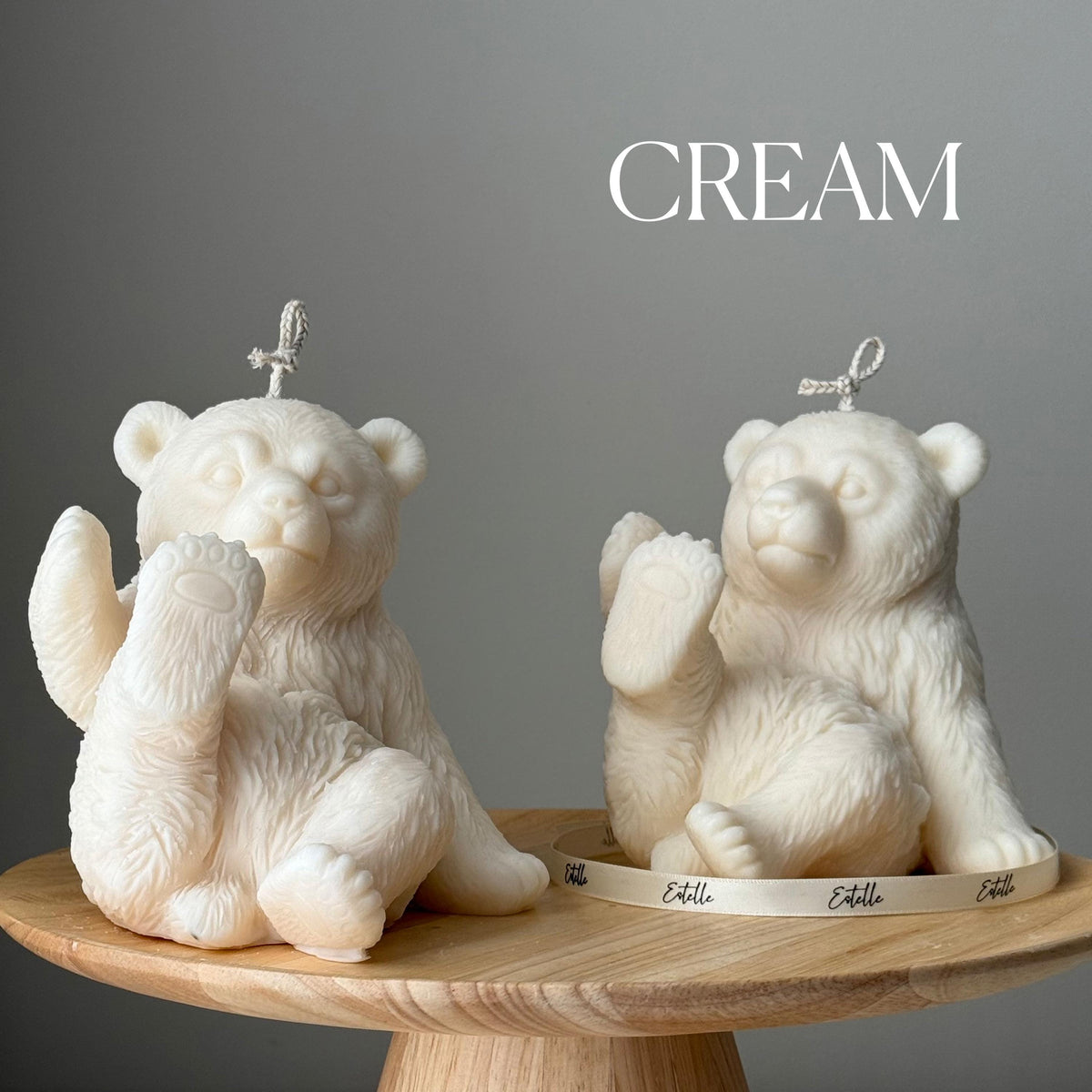 Handmade Soy Wax Bear Candle: Sculptural Animal Gift-3