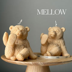 Handmade Soy Wax Bear Candle: Sculptural Animal Gift-4