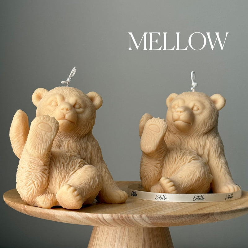 Handmade Soy Wax Bear Candle: Sculptural Animal Gift-4
