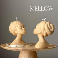 Handmade Afro Lady Soy Candle: Sculptural Home Decor Gift-4
