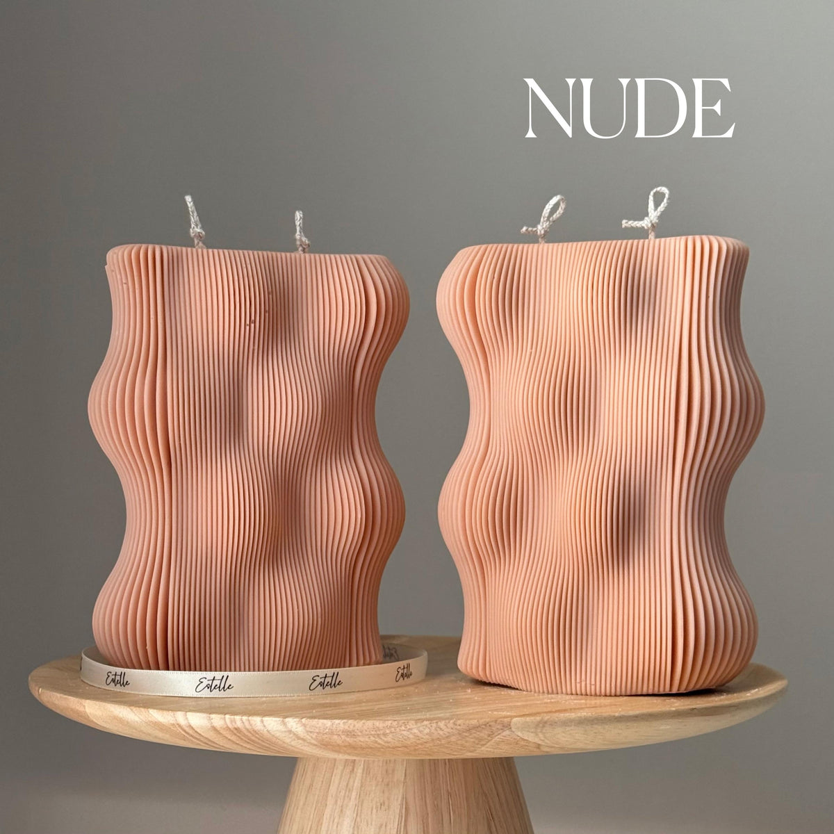 Geometric Soy Candle: Hand-Poured Sculptural Art, Unique Home Decor-2