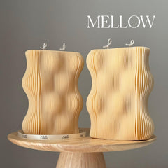 Geometric Soy Candle: Hand-Poured Sculptural Art, Unique Home Decor-4