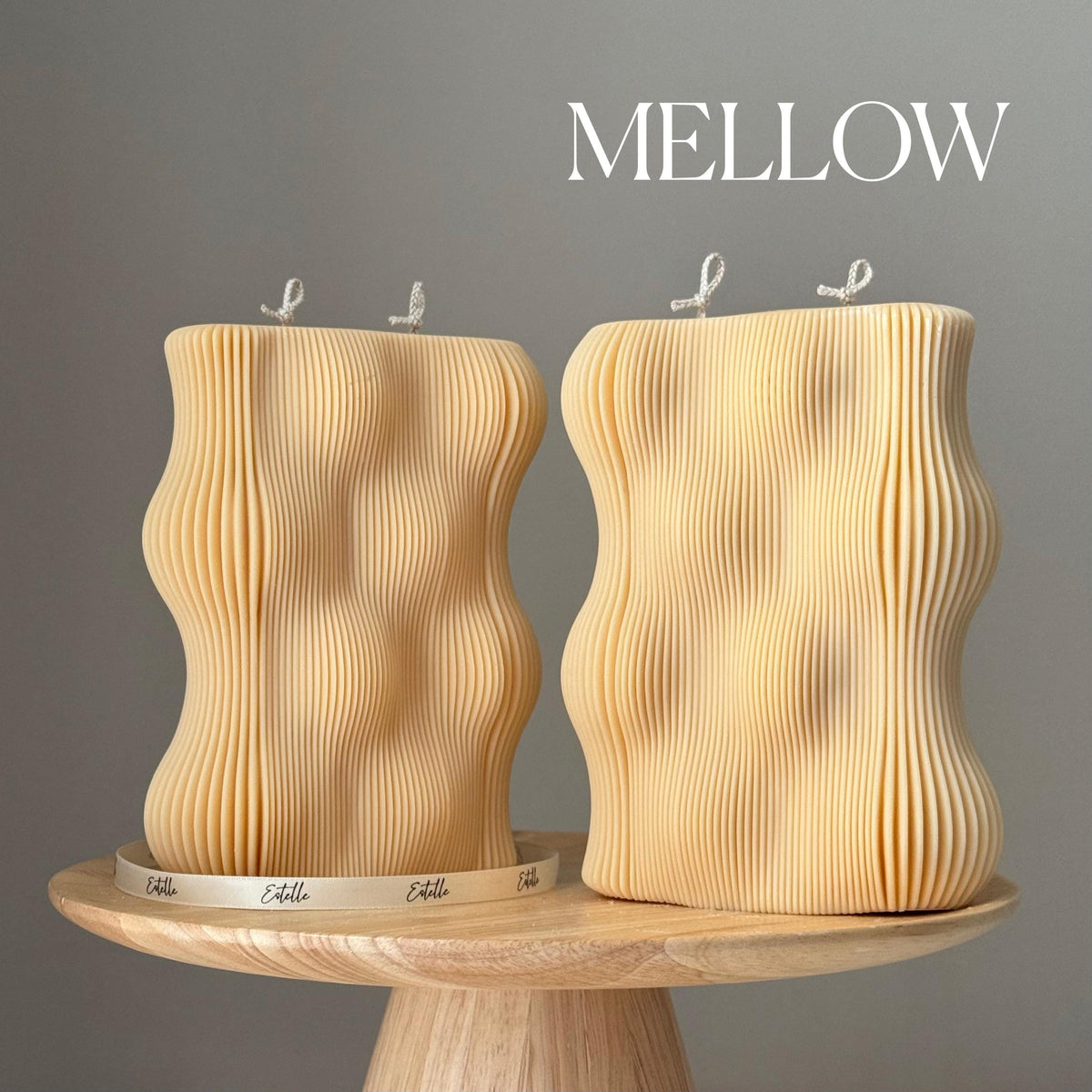 Geometric Soy Candle: Hand-Poured Sculptural Art, Unique Home Decor-4