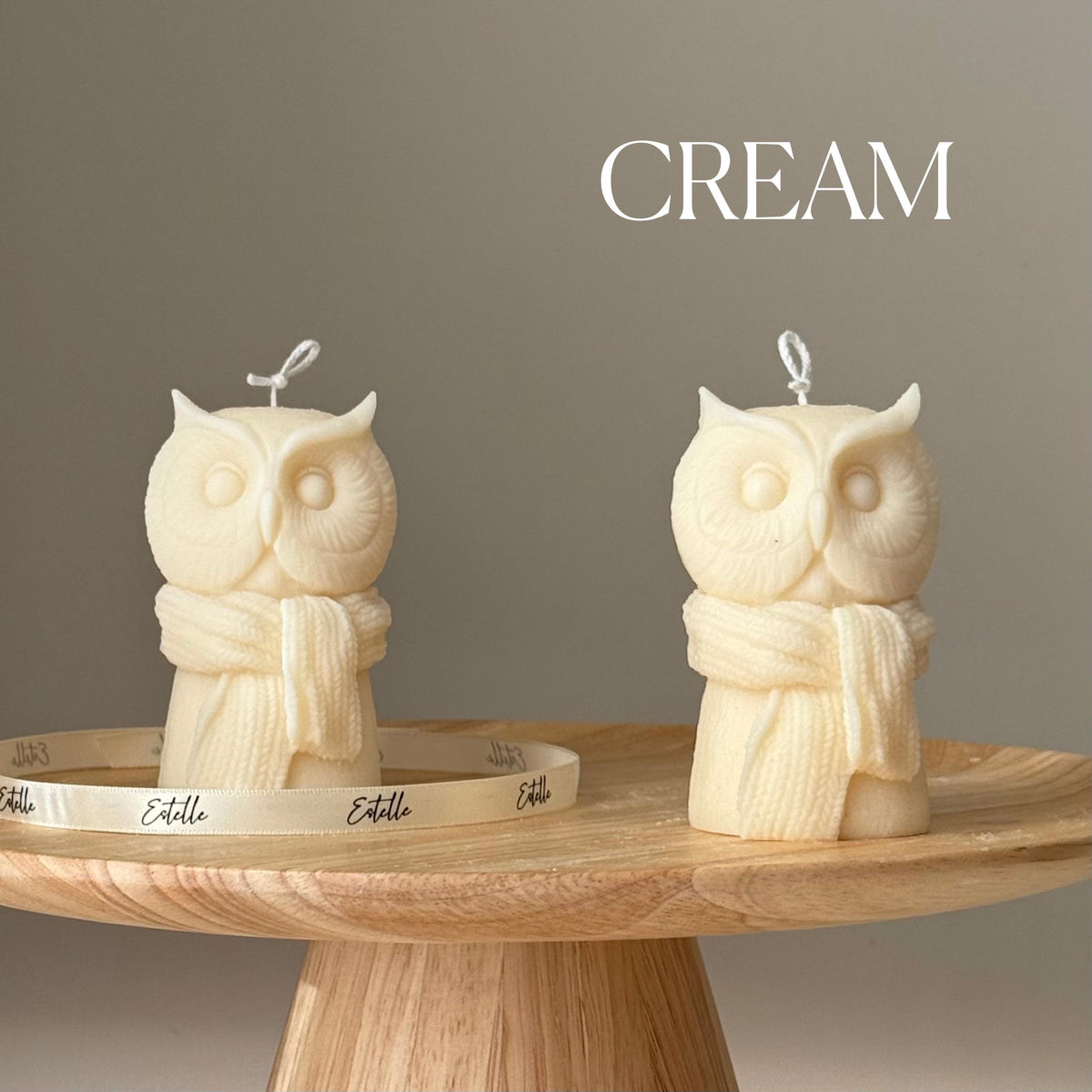 Handmade Owl Soy Candle: Sculptural Art Gift-3