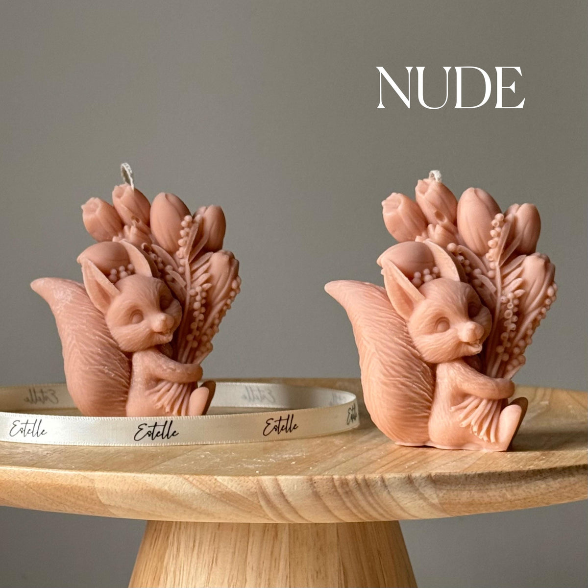 Handmade Squirrel Soy Candle | Sculptural Art, Animal Lover Gift-2