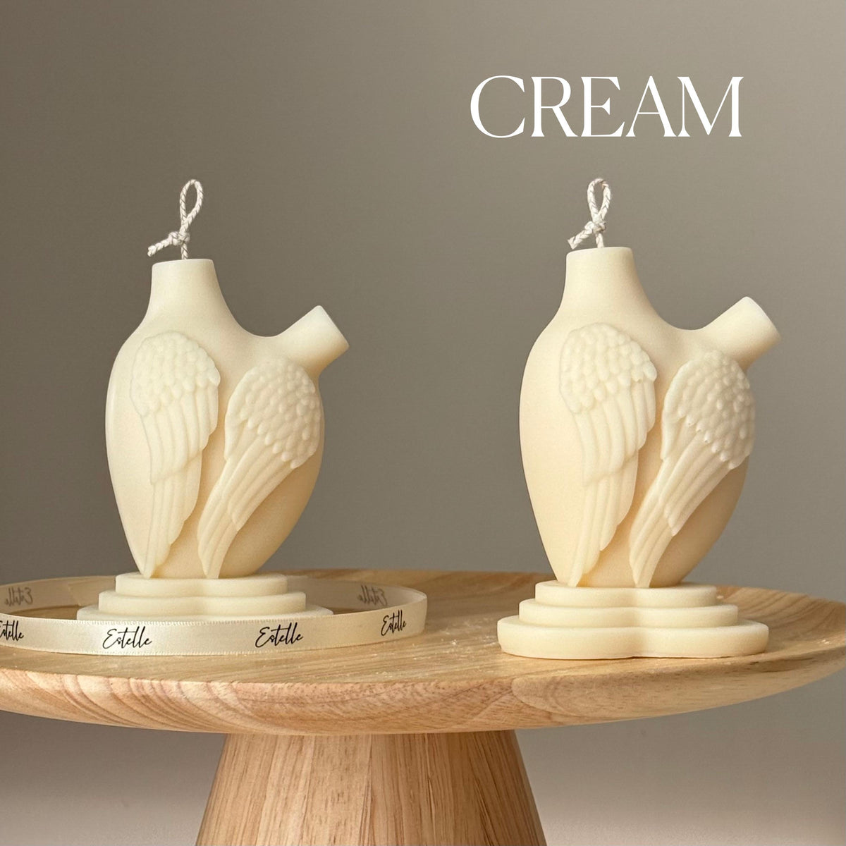 Heart With Wings Soy Candle: Hand-Poured Sculptural Art-4