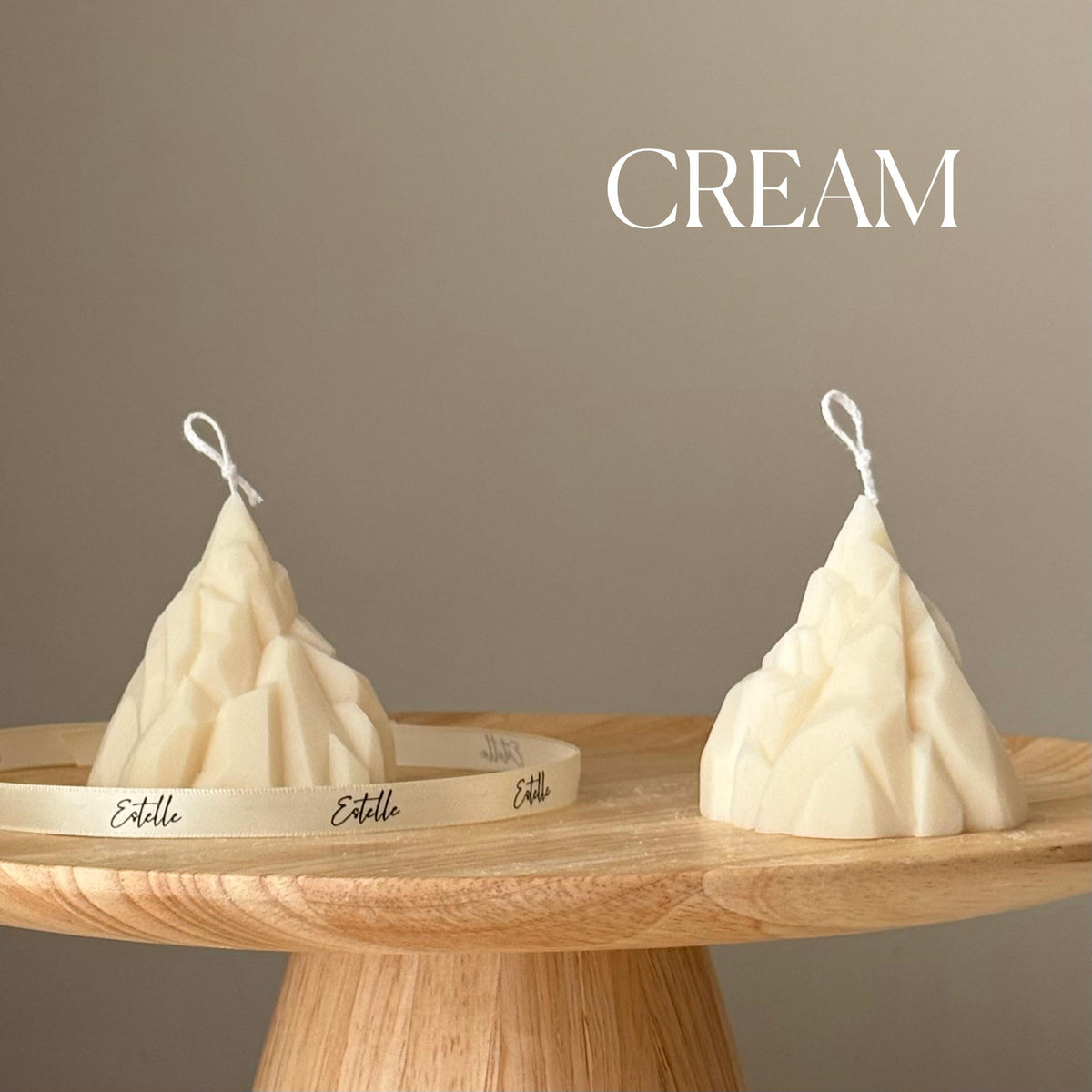 Hand Poured Soy Mountain Candle: Sculptural Home Decor-3