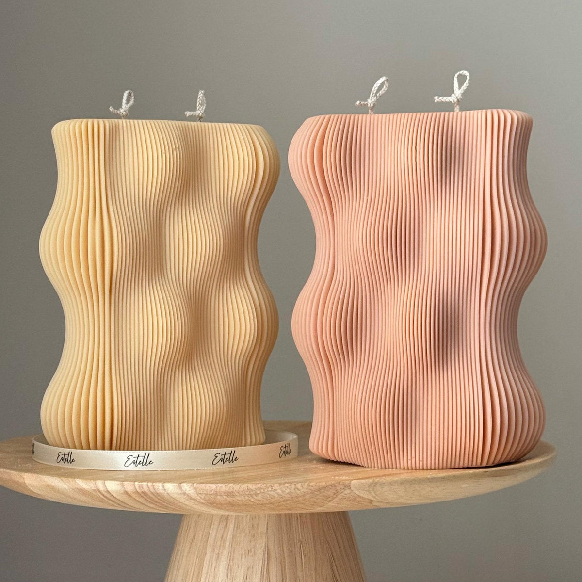 Geometric Soy Candle: Hand-Poured Sculptural Art, Unique Home Decor-1