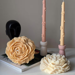 Large Peony Soy Wax Candle: Sculptural Flower Candle-1