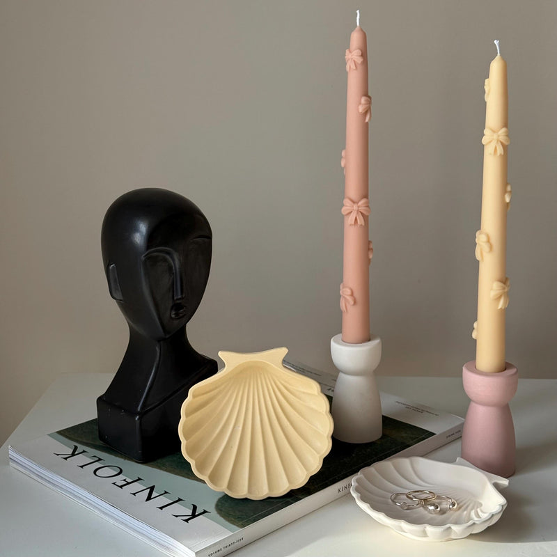 Elegant Jesmonite Shell Tray: Scandi Home Decor-4