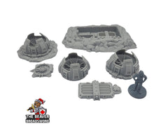 Scifi Vents and Access Hatch - EC3D , Infinity, Legion, Sci-fi, Cyberpunk, Starfinder, tabletop terrain, Sci-fi Scenery, Wargaming, Space-1