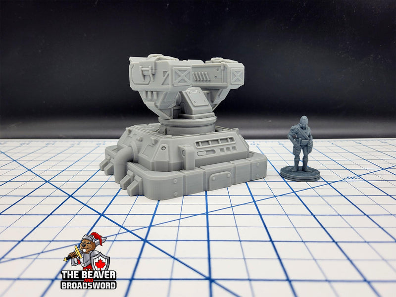 Scifi Missile Turret - EC3D , Infinity, Legion, Sci-fi, Cyberpunk, Starfinder, tabletop terrain, Sci-fi Scenery, Wargaming, Space, Defense-2