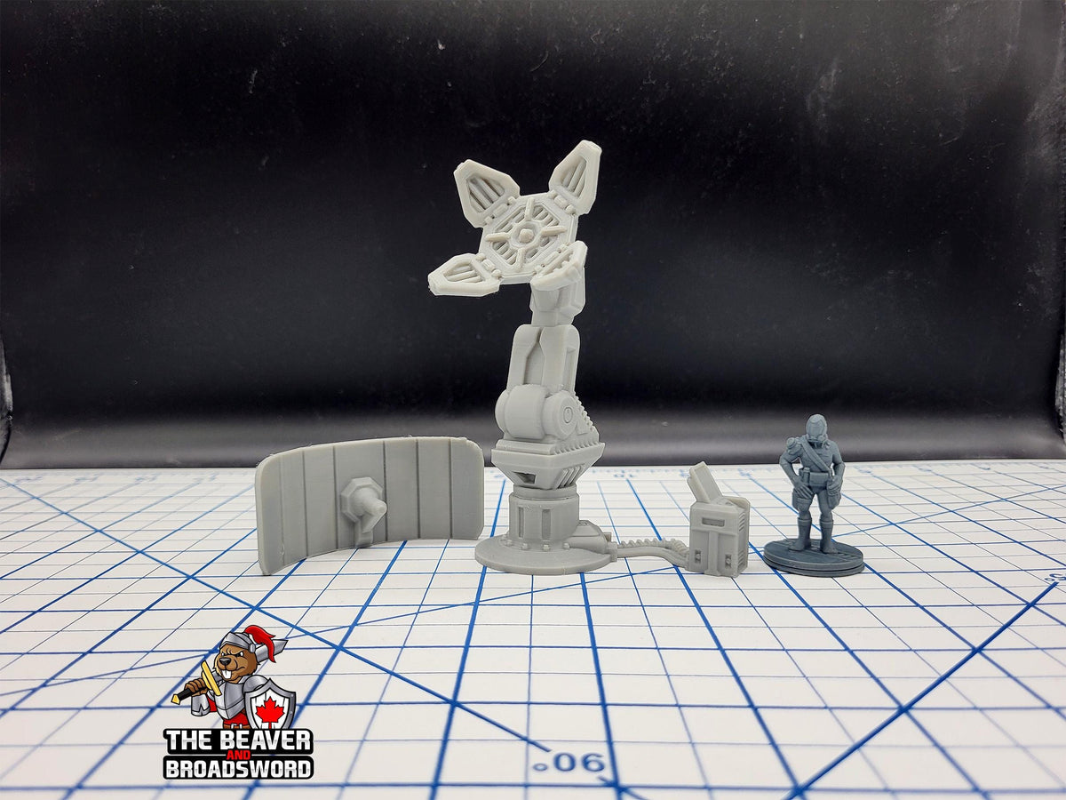 Scifi Comms Tower - EC3D , Infinity, Legion, Sci-fi, Cyberpunk, Starfinder, tabletop terrain, Sci-fi Scenery, Wargaming, Space, Radar-2