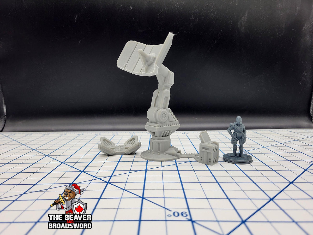 Scifi Comms Tower - EC3D , Infinity, Legion, Sci-fi, Cyberpunk, Starfinder, tabletop terrain, Sci-fi Scenery, Wargaming, Space, Radar-1
