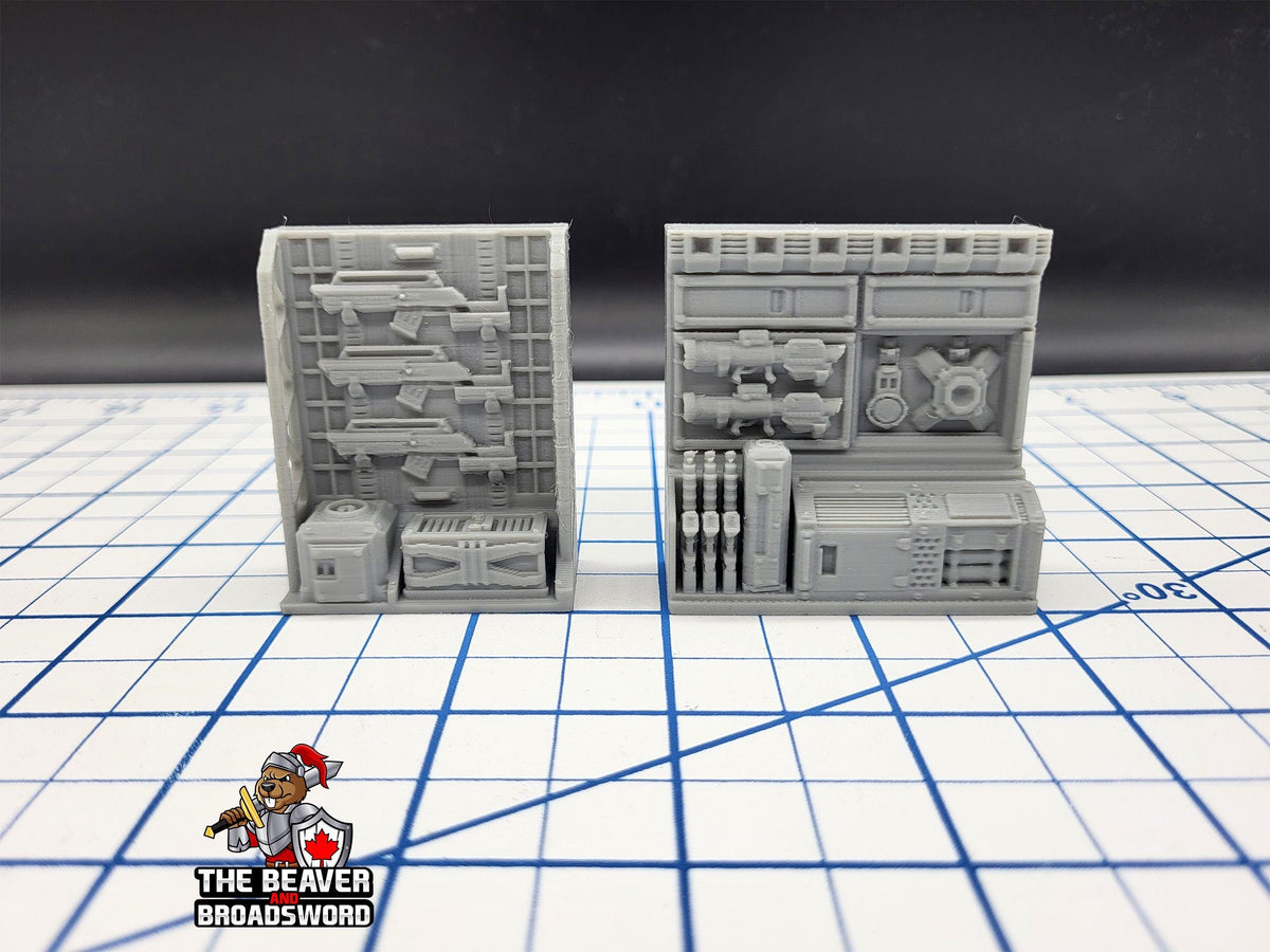 Scifi Small Armory - EC3D , Infinity, Legion, Sci-fi, Cyberpunk, Starfinder, tabletop terrain, Sci-fi Scenery, Wargaming, Space, Weapons-3