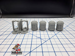 Scifi Cargo Cannisters and Frame - EC3D , Infinity, Legion, Cyberpunk, Starfinder, tabletop terrain, Sci-fi Scenery, Wargaming, Space Hangar-2