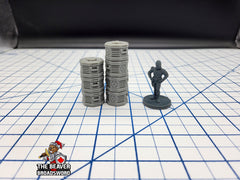Scifi Stackable Cargo Containers - EC3D , Infinity, Legion, Cyberpunk, Starfinder, tabletop terrain, Sci-fi Scenery, Wargaming, Space Hangar-3