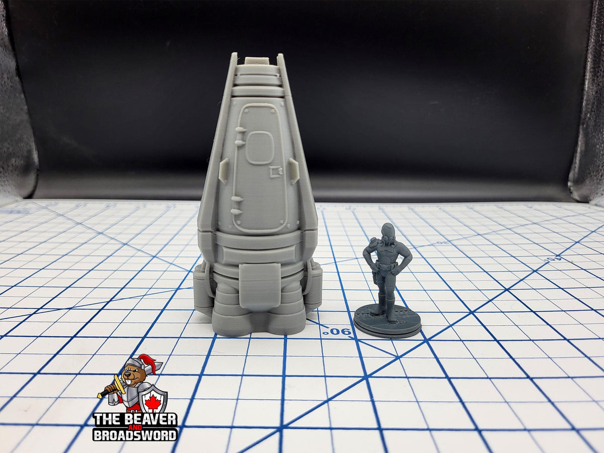 Scifi Escape Pod - EC3D , Infinity, Legion, Cyberpunk, Starfinder, tabletop terrain, Sci-fi Scenery, Wargaming, Space Ship, Fleet-1